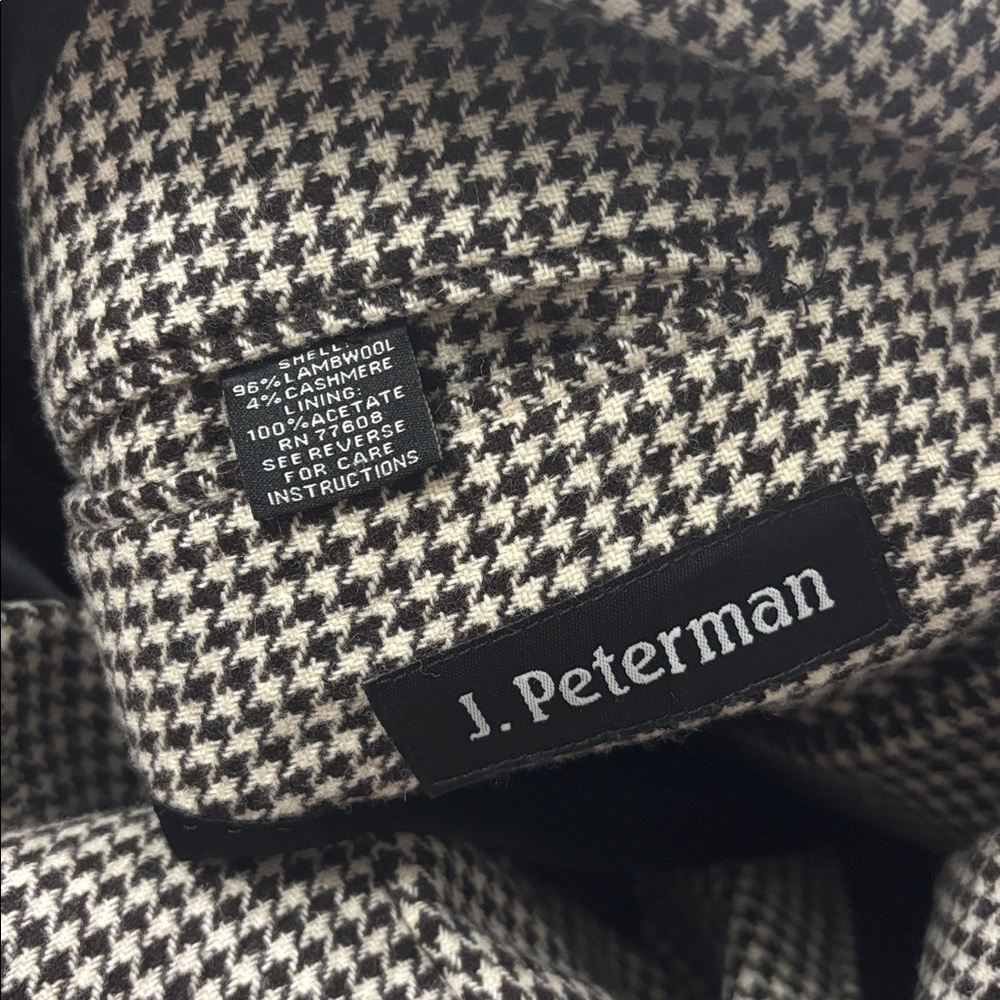 J. Peterman Black and White Houndstooth Blazer - Picture 9 of 10